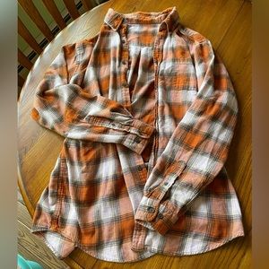 Urban outfitters reclaimed vintage orange flannel